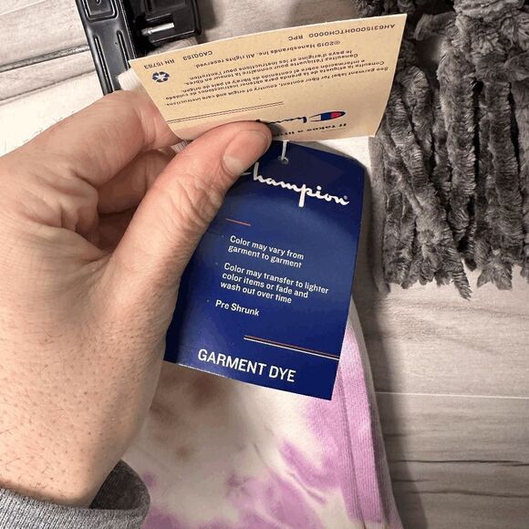 Champion Mens Purple White Tan Tie Dye Active Sweat Shorts Size Medium - Picture 3 of 9